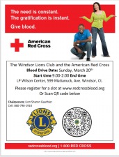 Windsor Lions Blood Drive