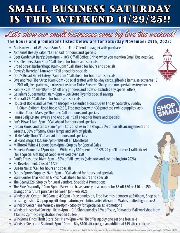 2025 Small Business Saturday Events